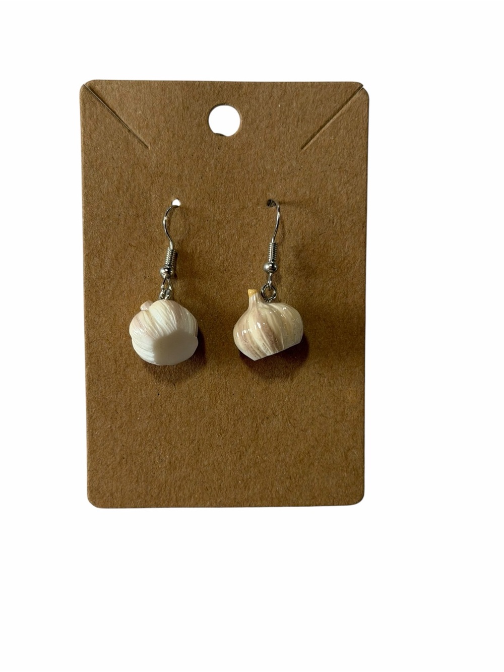Handcrafted Cream Garlic Bulb Drop Earrings - Women Jewelry